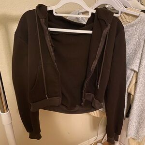 Cropped Hoodie Zip-up